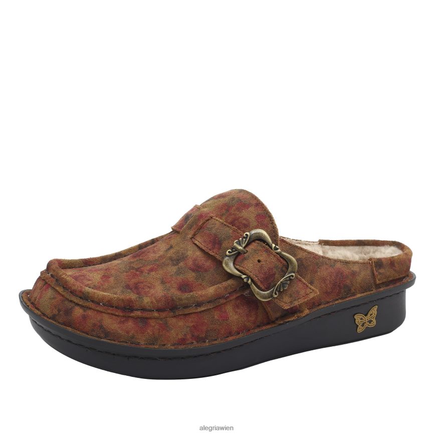 Alegria Shoes - Alegria Brigid Cognac & Roses Clog D2R0BH299