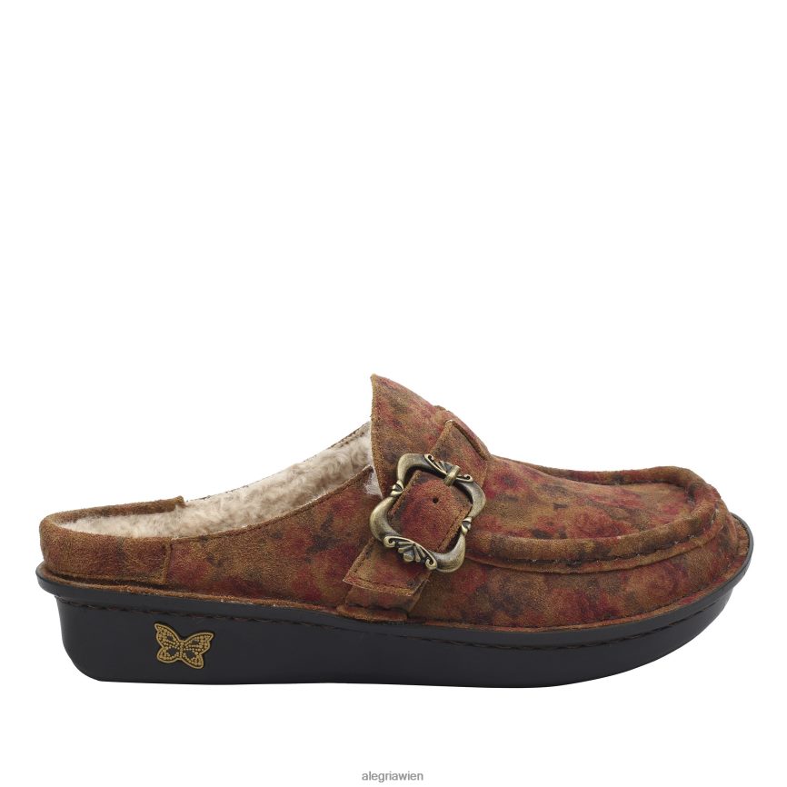 Alegria Shoes - Alegria Brigid Cognac & Roses Clog D2R0BH299