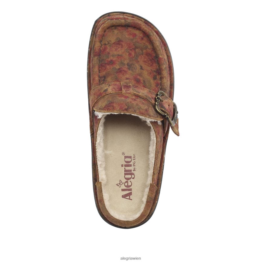 Alegria Shoes - Alegria Brigid Cognac & Roses Clog D2R0BH299