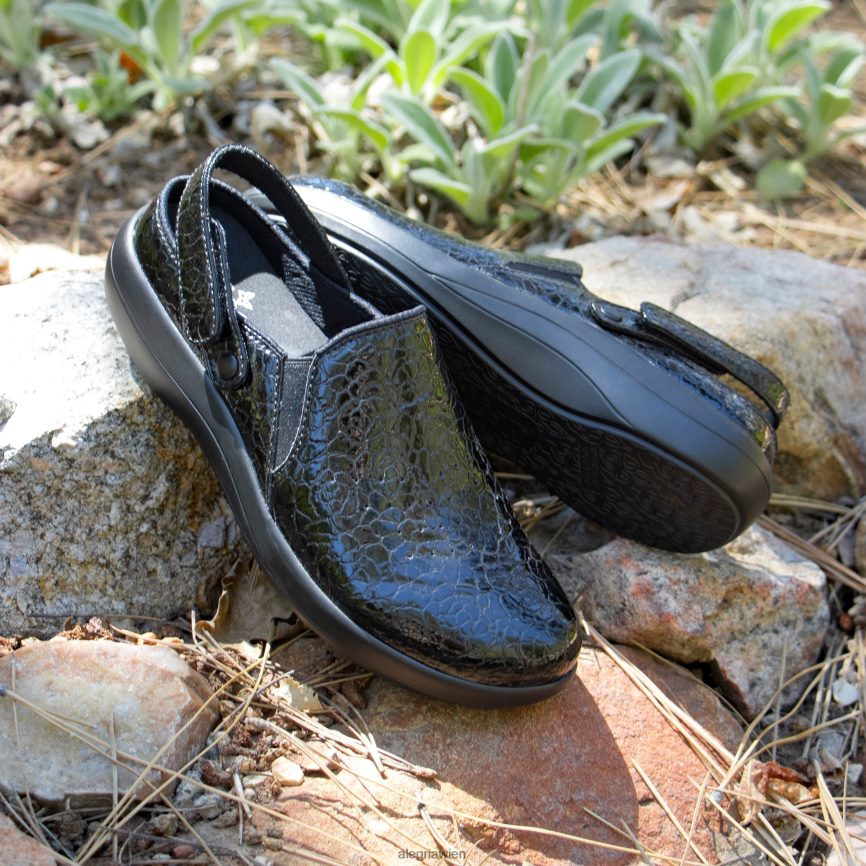 Alegria Shoes - Alegria Skillz Flourish schwarzer Schuh D2R0BH317