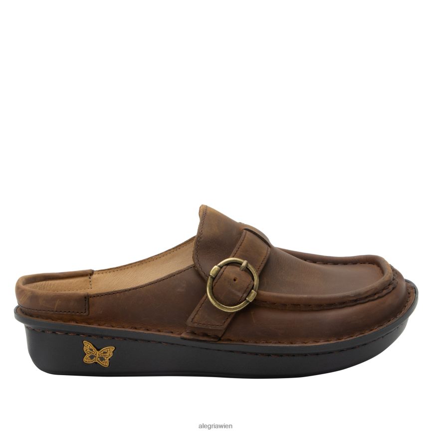 Alegria Wien - Alegria Brigid geölter brauner Holzschuh D2R0BH325