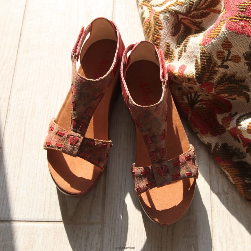 Alegria Shoes - Alegria Tova Cognac & Rosen Sandale D2R0BH221