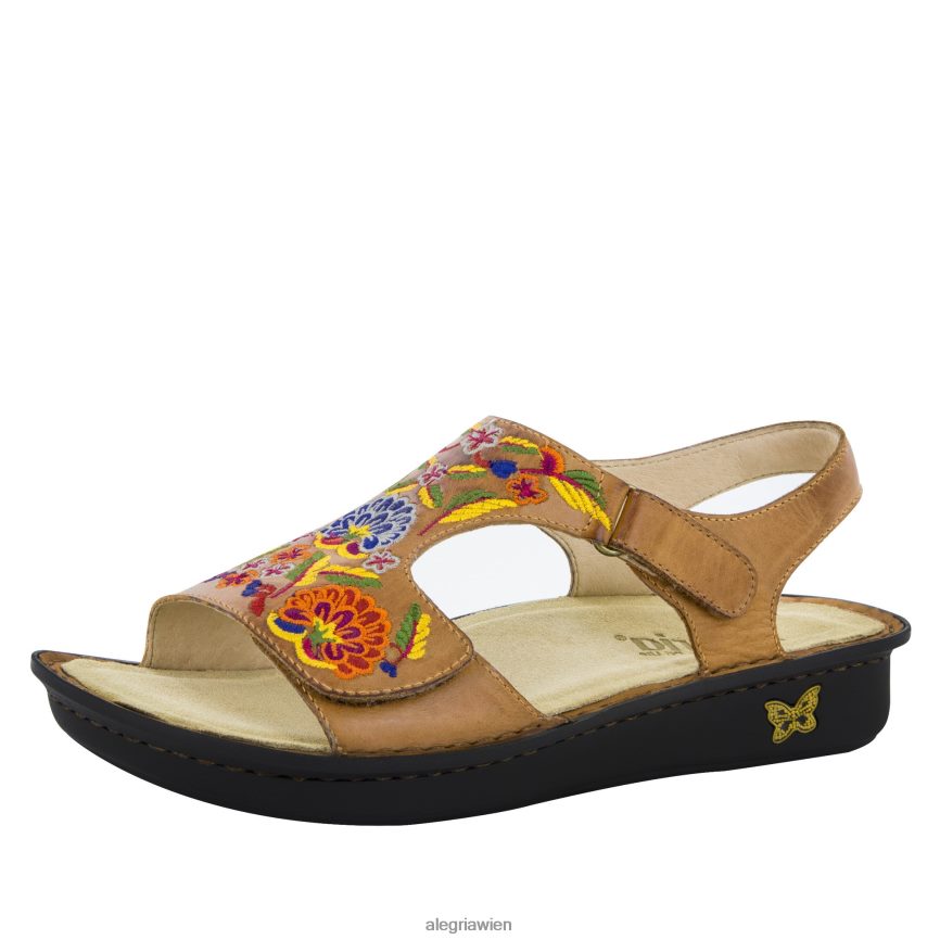 Alegria Schuhe Österreich - Alegria Viki Cognac Needles & Pins Sandale D2R0BH117