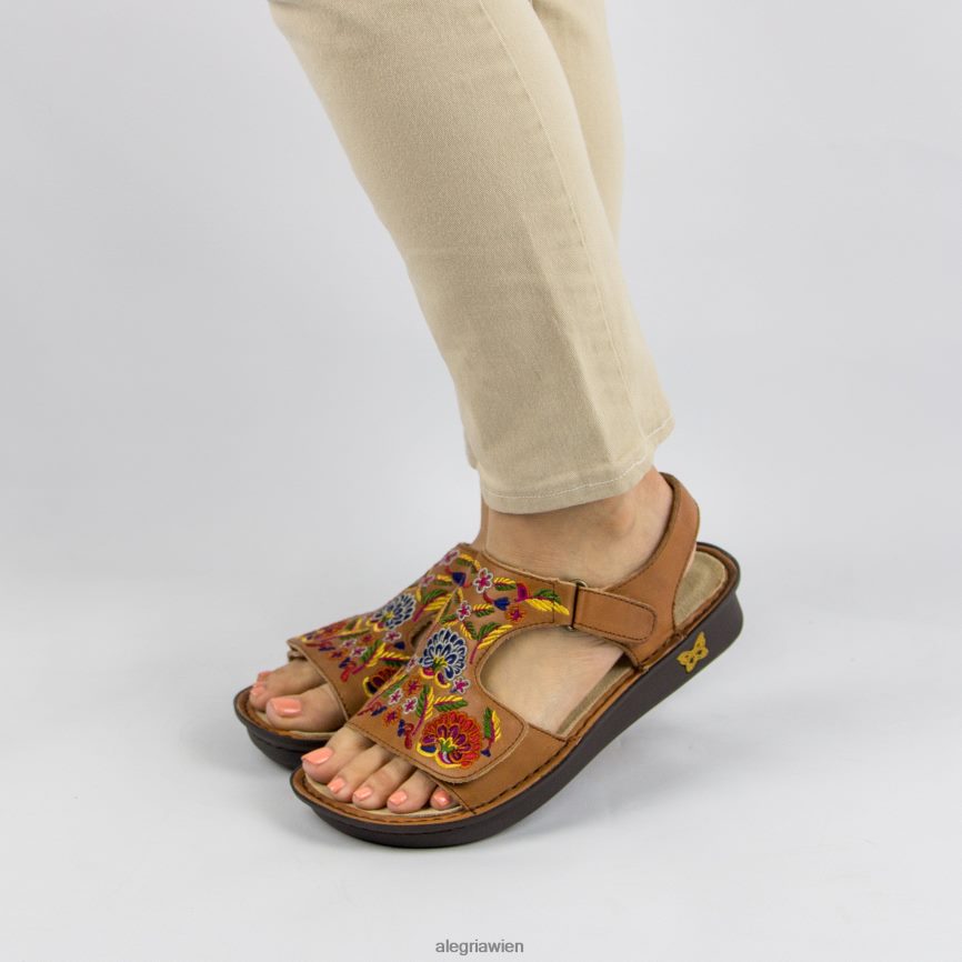 Alegria Schuhe Österreich - Alegria Viki Cognac Needles & Pins Sandale D2R0BH117