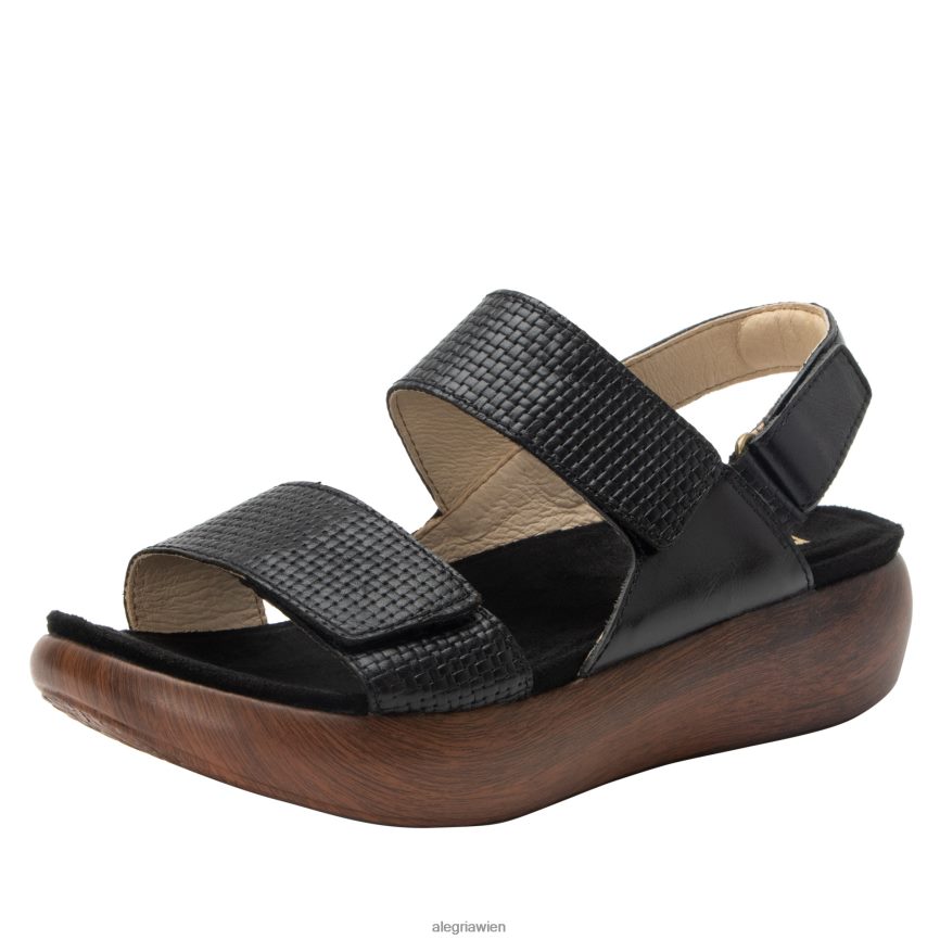 Alegria Shoes - Alegria Bailee gewebte Noir-Sandale D2R0BH71