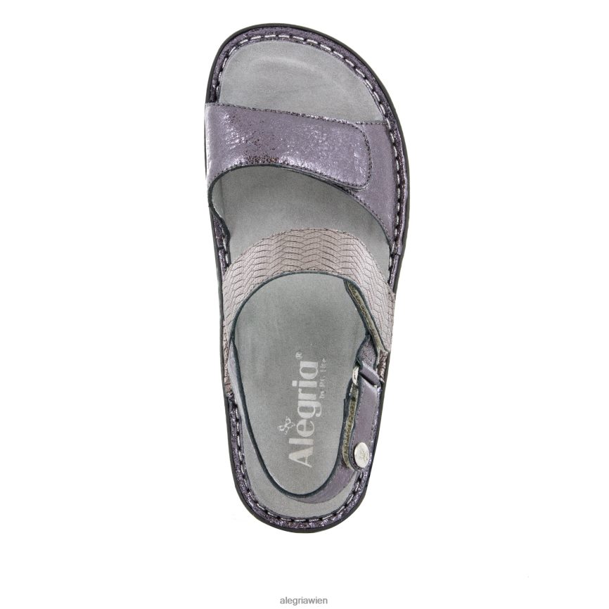 Alegria Shoes - Alegria Verona geflochtene Sandale aus Zinn D2R0BH113