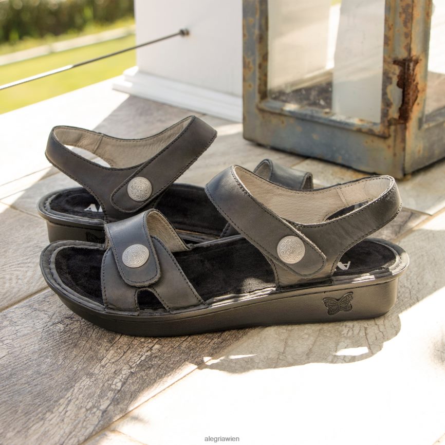Alegria Shoes - Alegria Wiener geölte schwarze Sandale D2R0BH77