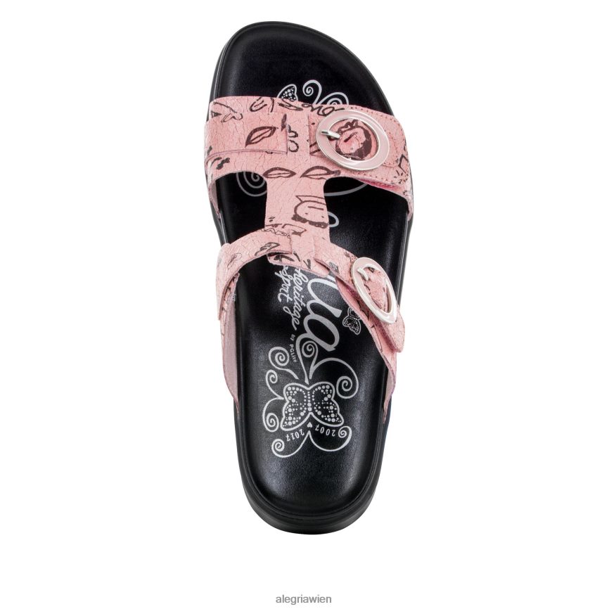 Alegria Schuhe Österreich - Alegria Vita rote Scribble-Sandale D2R0BH198