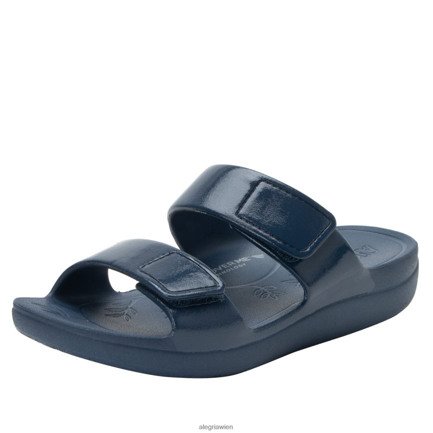 Alegria Shoes - Alegria Orbyt Marineblaue Glanzsandale D2R0BH182