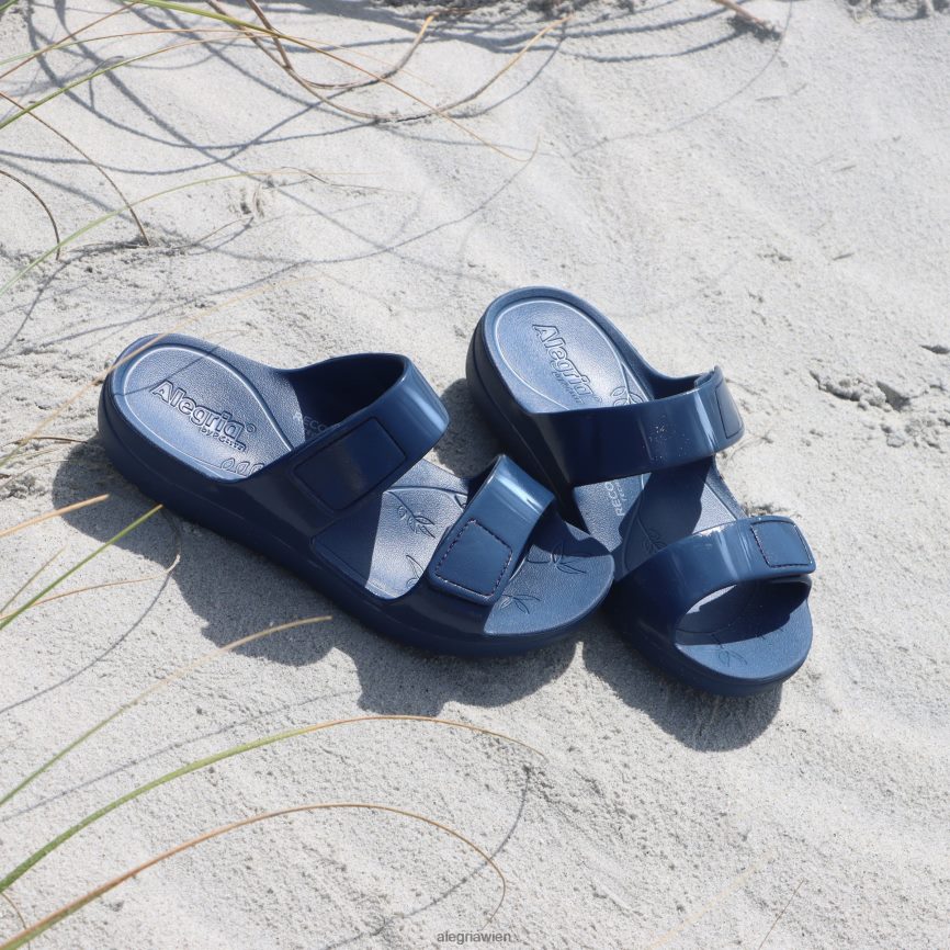 Alegria Shoes - Alegria Orbyt Marineblaue Glanzsandale D2R0BH182