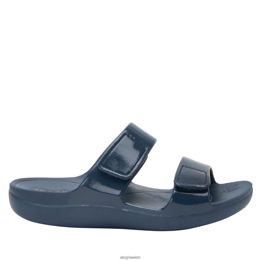 Alegria Shoes - Alegria Orbyt Marineblaue Glanzsandale D2R0BH182