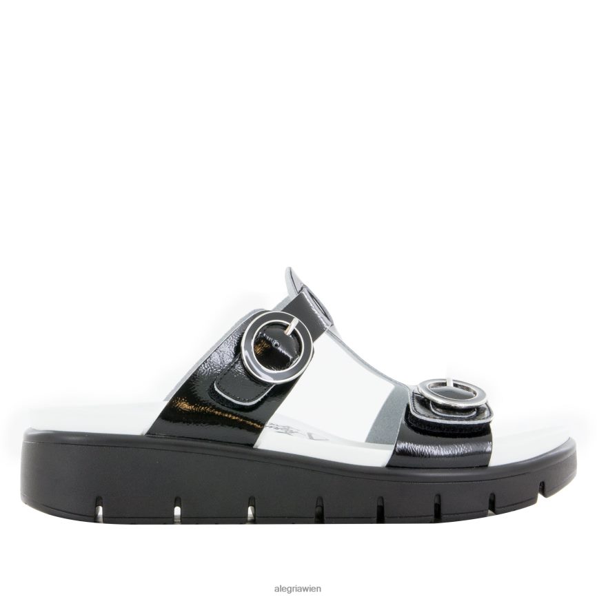 Alegria Shoes - Alegria Vita schwarze Lacksandale D2R0BH197
