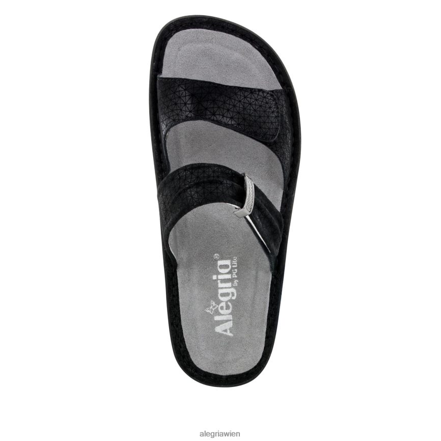 Alegria Schuhe Österreich - Alegria Karmen schwarze gewellte Sandale D2R0BH231