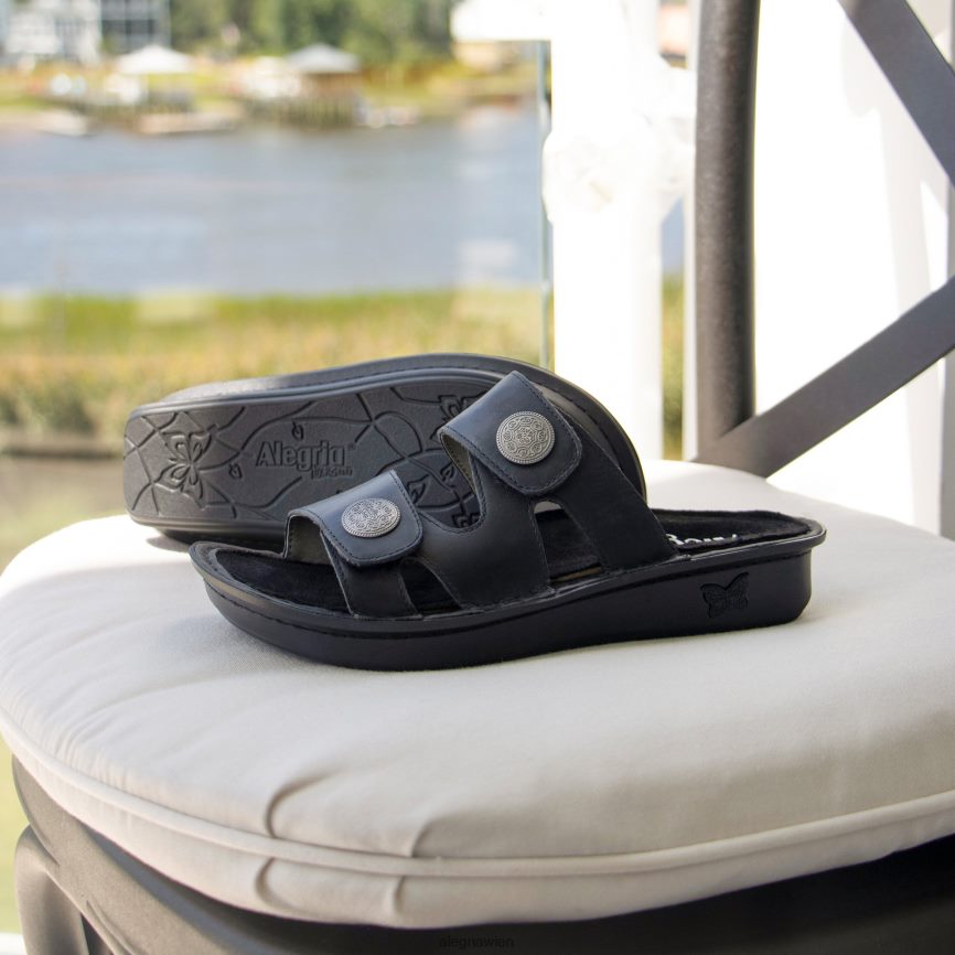 Alegria Schuhe Österreich - Alegria Violett geölte schwarze Sandale D2R0BH123