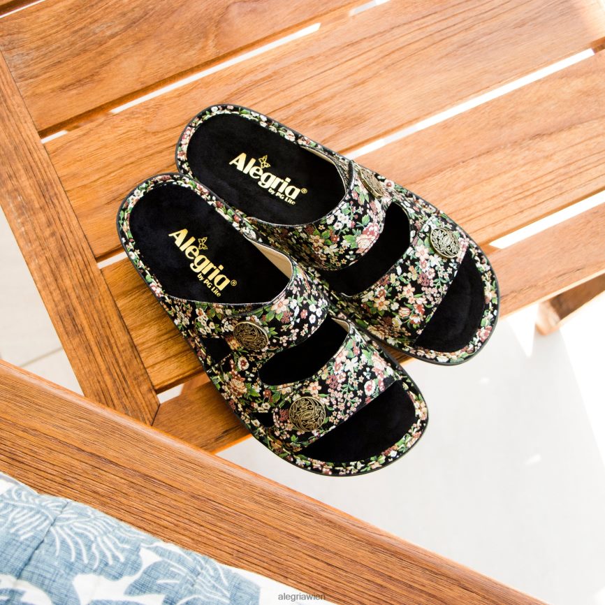 Alegria Schuhe Österreich - Alegria Violette, erdige Blütensandale D2R0BH126