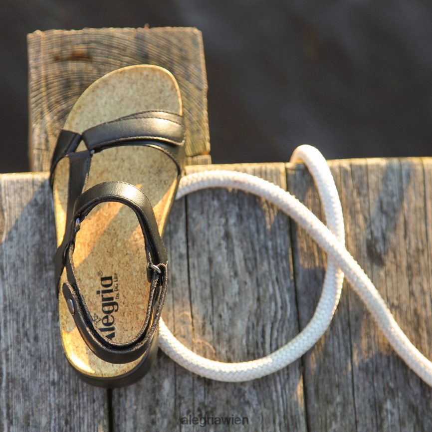 Alegria Shoes - Alegria Henna schwarze Sandale D2R0BH161