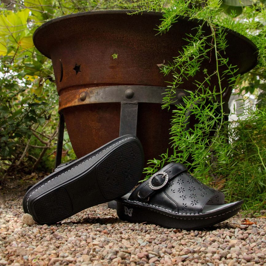 Alegria Shoes - Alegria Schwarze Buttersandale von Klover D2R0BH56