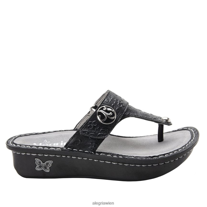 Alegria Schuhe Österreich - Alegria Carina Hallo Doily schwarze Sandale D2R0BH42