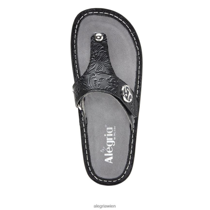 Alegria Schuhe Österreich - Alegria Carina Hallo Doily schwarze Sandale D2R0BH42