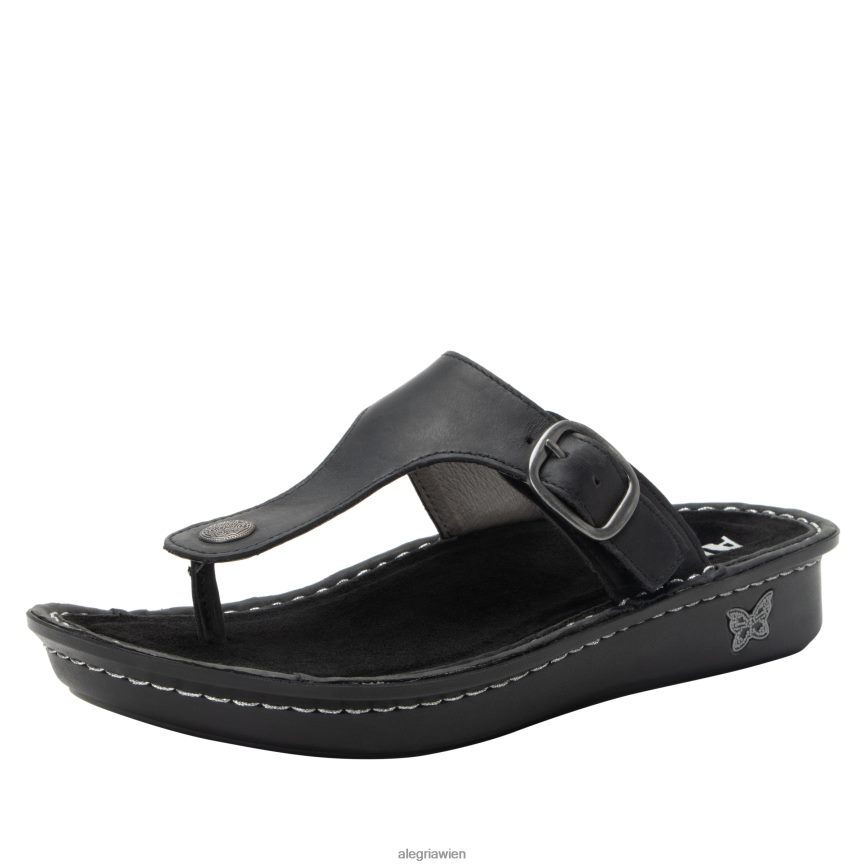 Alegria Schuhe Österreich - Alegria Vella geölte schwarze Sandale D2R0BH3
