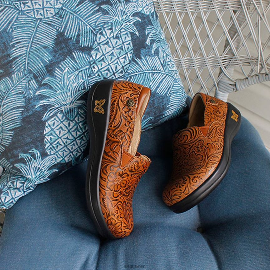 Alegria Wien - Alegria Keli geprägter gelbbrauner Berufsschuh D2R0BH427