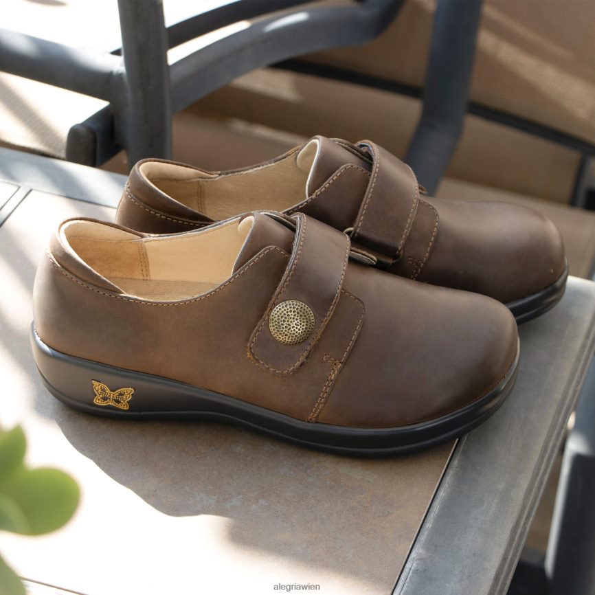 Alegria Schuhe Österreich - Alegria Joleen geölter brauner Berufsschuh D2R0BH564