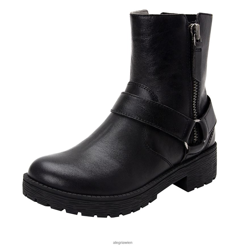 Alegria Schuhe Österreich - Alegria Schwarzer Stiefel von Charlette Crazy Horse D2R0BH249
